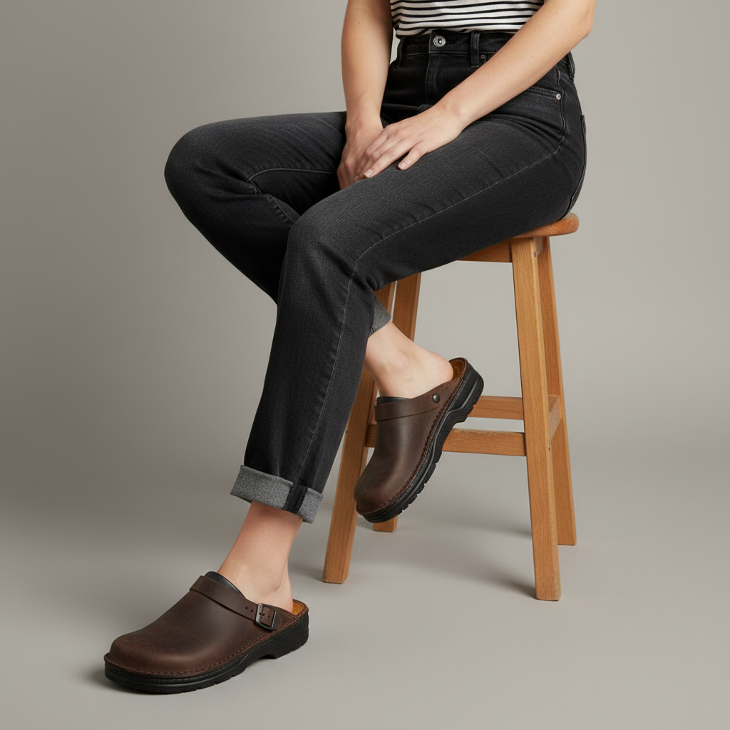 Orion | Leather Orthopedic Clogs