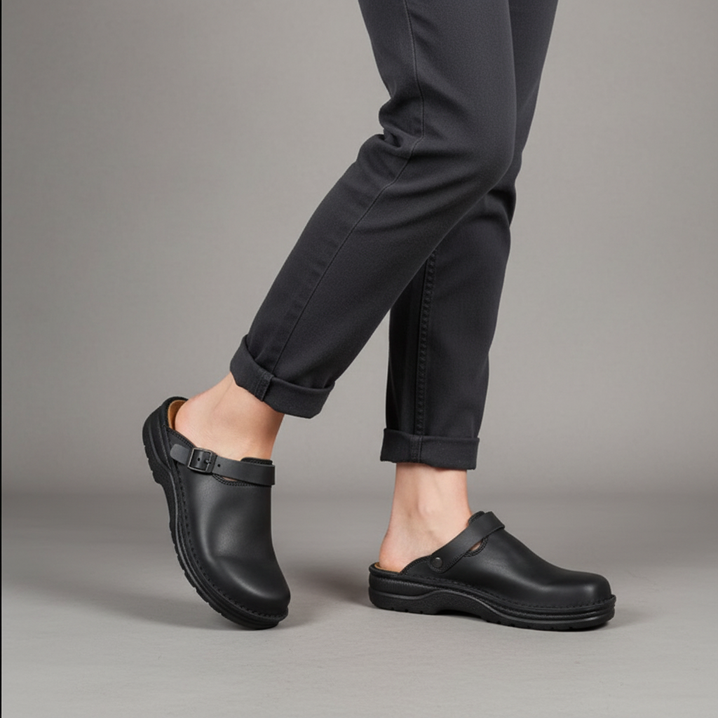Orion | Leather Orthopedic Clogs