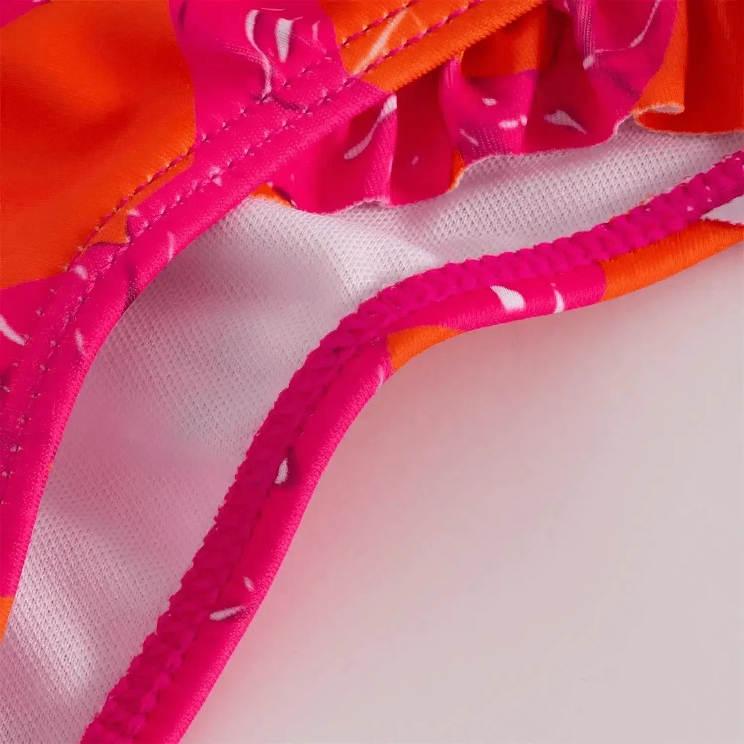 Aurivette Set – Pink – Ruffled bikini and slit skirt