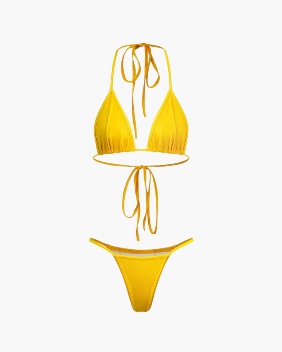 Azurie – Three-piece style – Mesh wrap bikini set