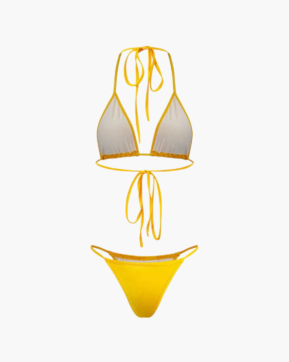 Azurie – Three-piece style – Mesh wrap bikini set