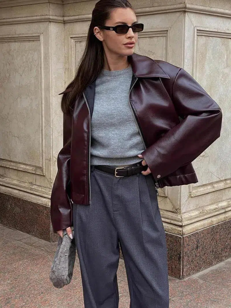 Caterina – Oversized fit – Leather jacket