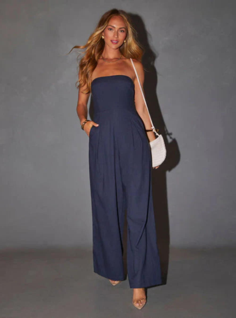 Elisavie – Strapless tailored – Wide leg jumpsuit