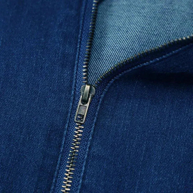 Gabrielle – V-neckline – Denim jumpsuit