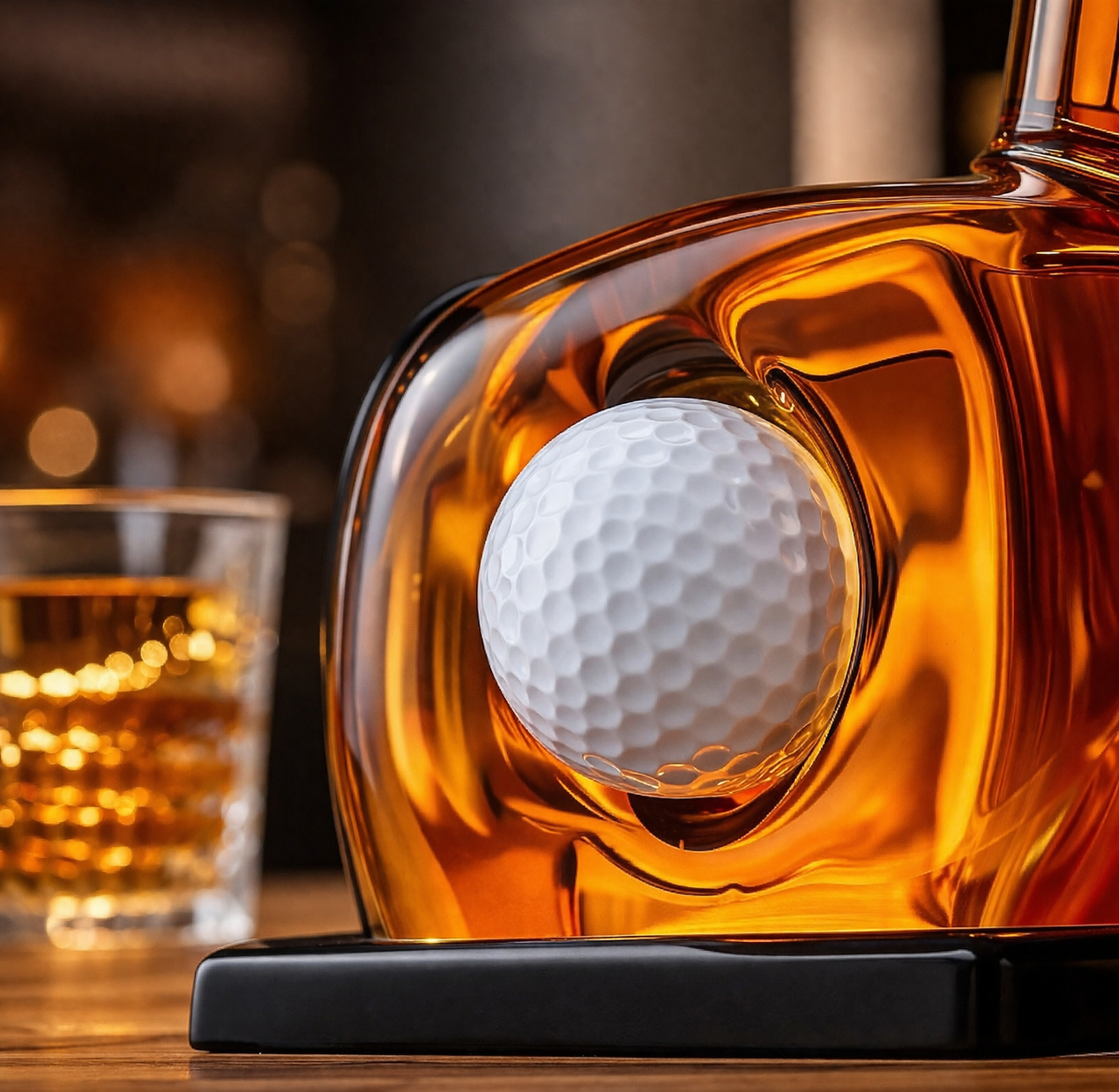 Whiskey Bottle - Golf Club Set Edition with Glasses