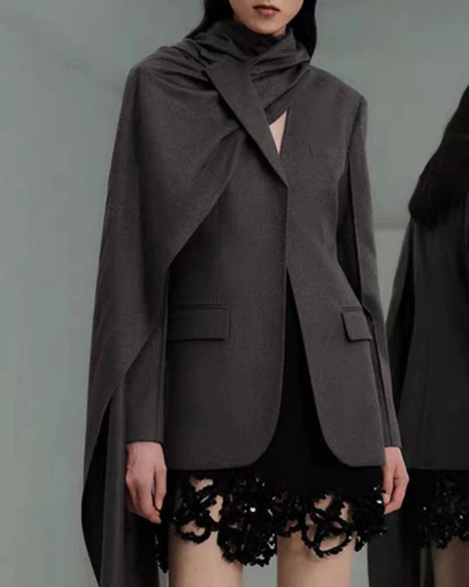 Iside – Asymmetrical collar – Scarf blazer