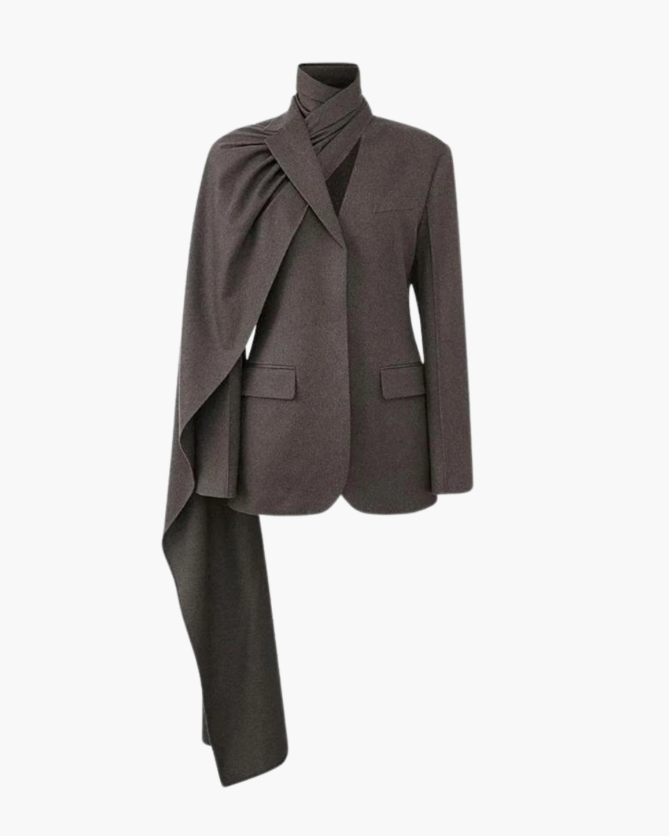 Iside – Asymmetrical collar – Scarf blazer