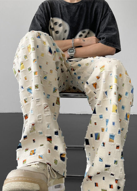 Ken – Cut-out mosaic – Relaxed trousers