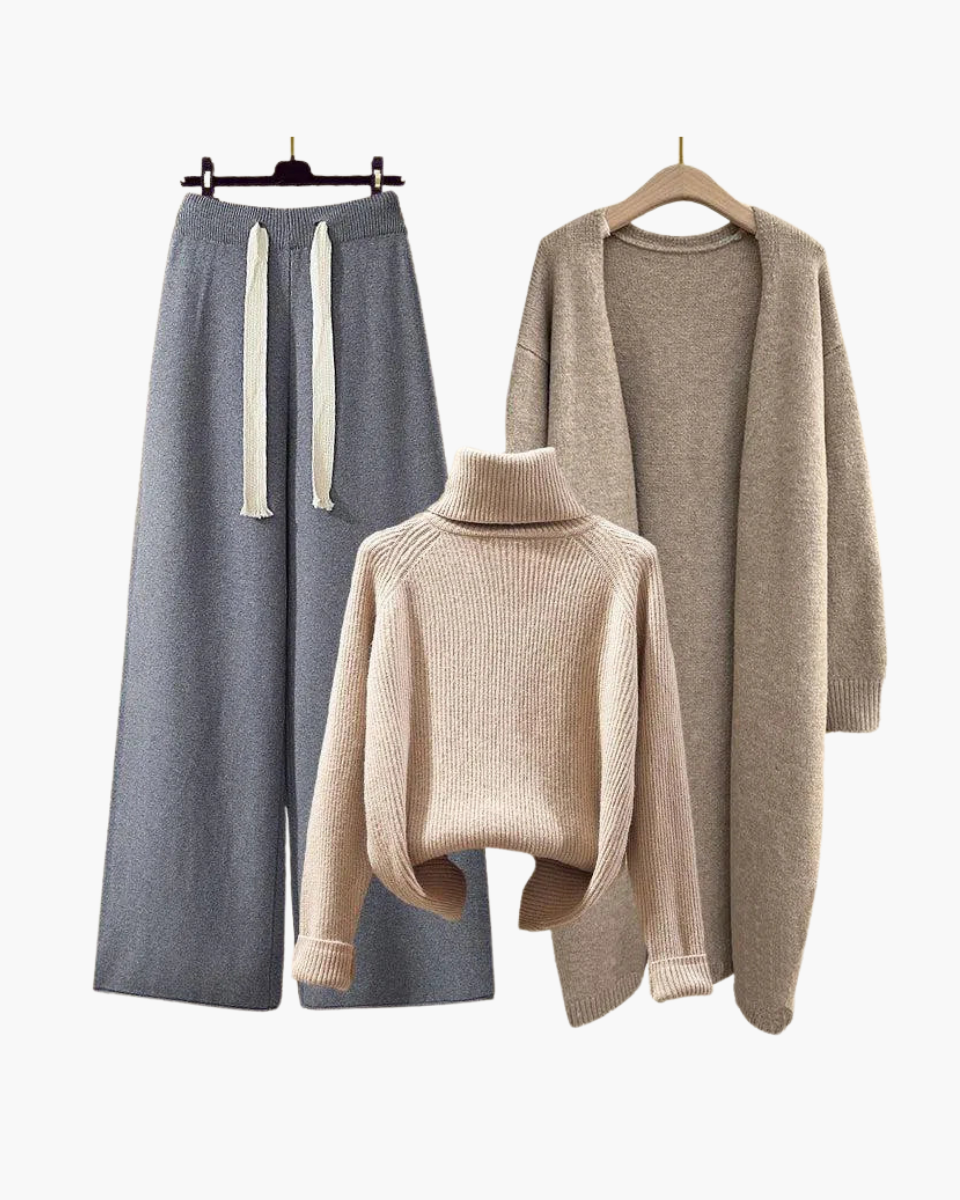 Léonie – Wide-leg pants – Three-piece set