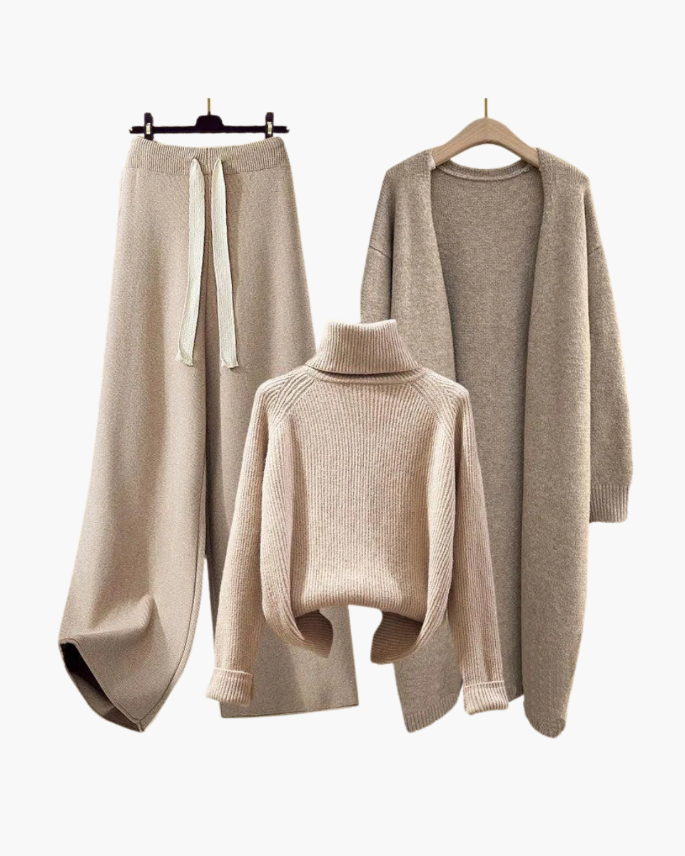 Léonie – Wide-leg pants – Three-piece set