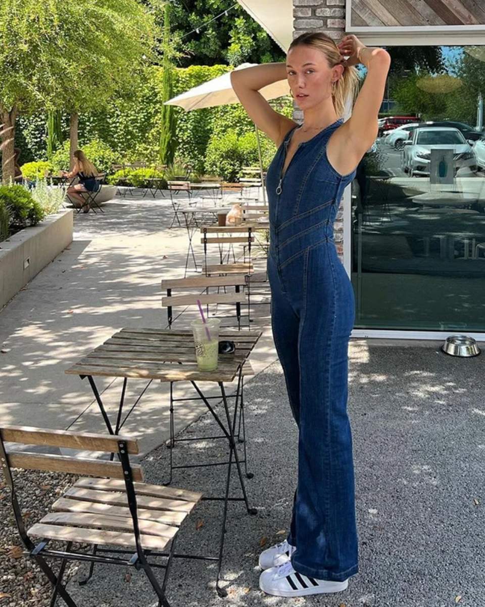 Margot – High-waisted design – Denim jumpsuit