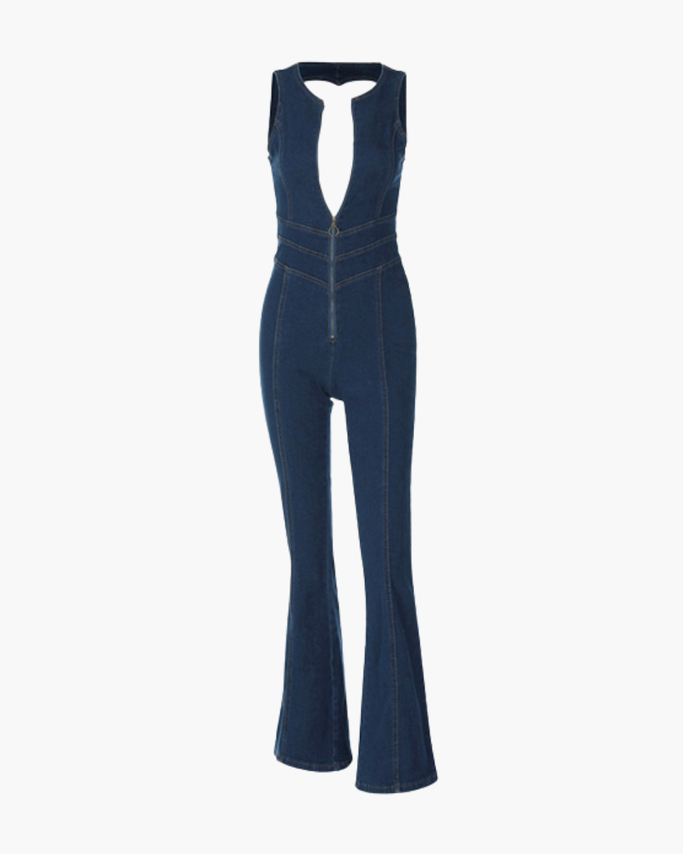 Margot – High-waisted design – Denim jumpsuit