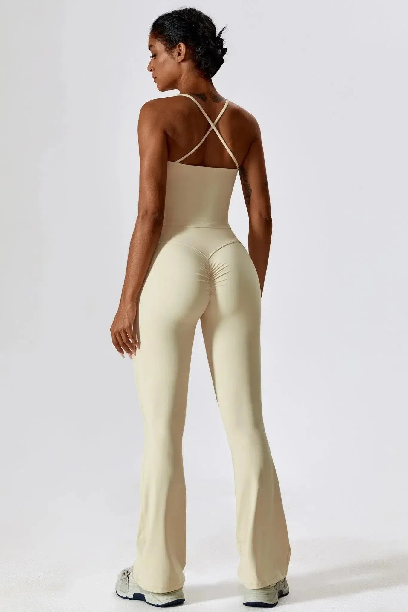 Nicolina – Square neckline – Top & flared leggings set