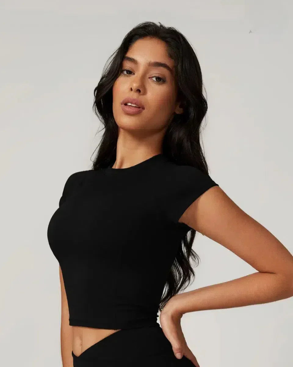 Orsola – Luxe finish – Cropped gym top
