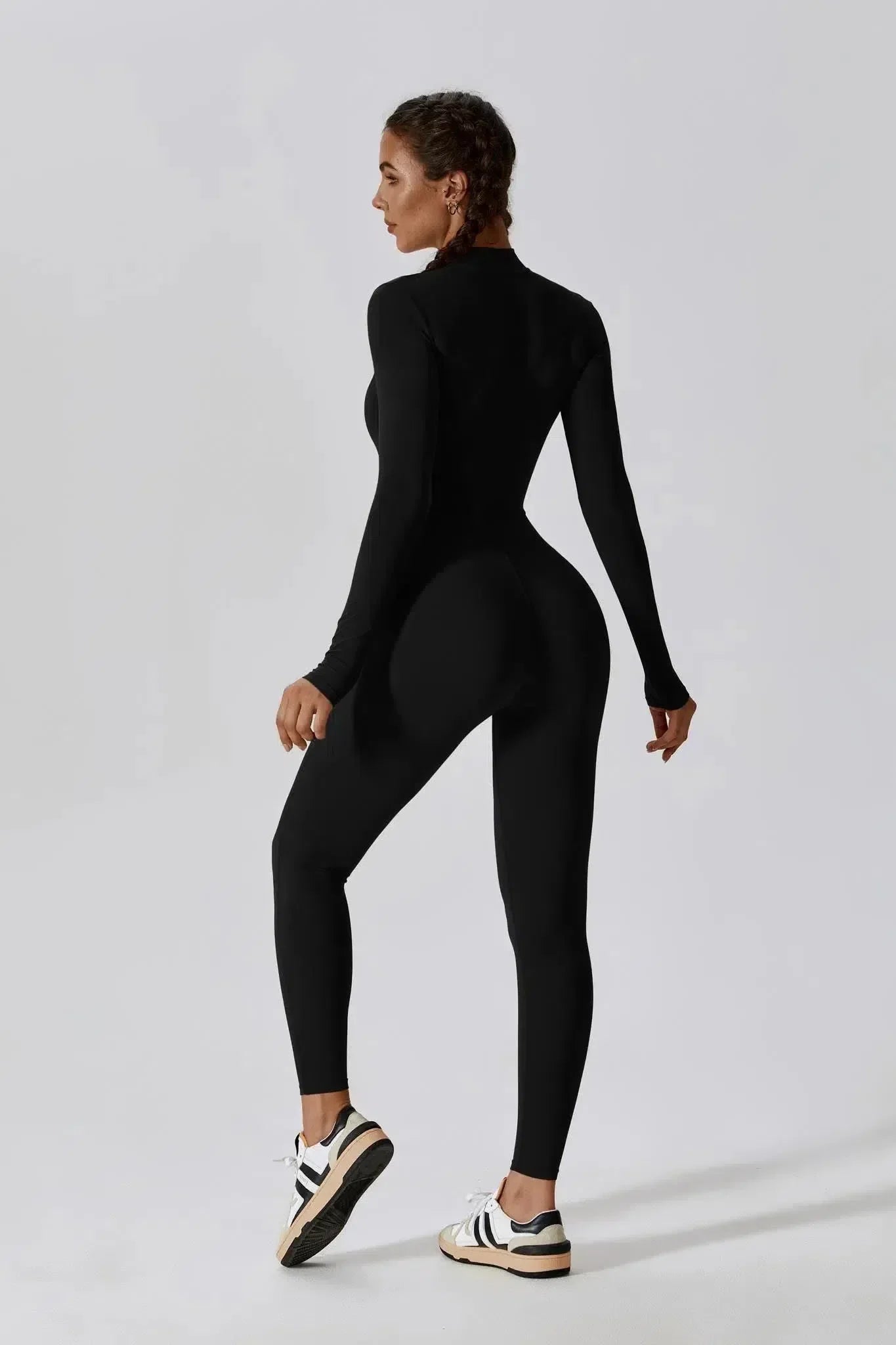 Paola – High-neck zip – Long-sleeve jumpsuit