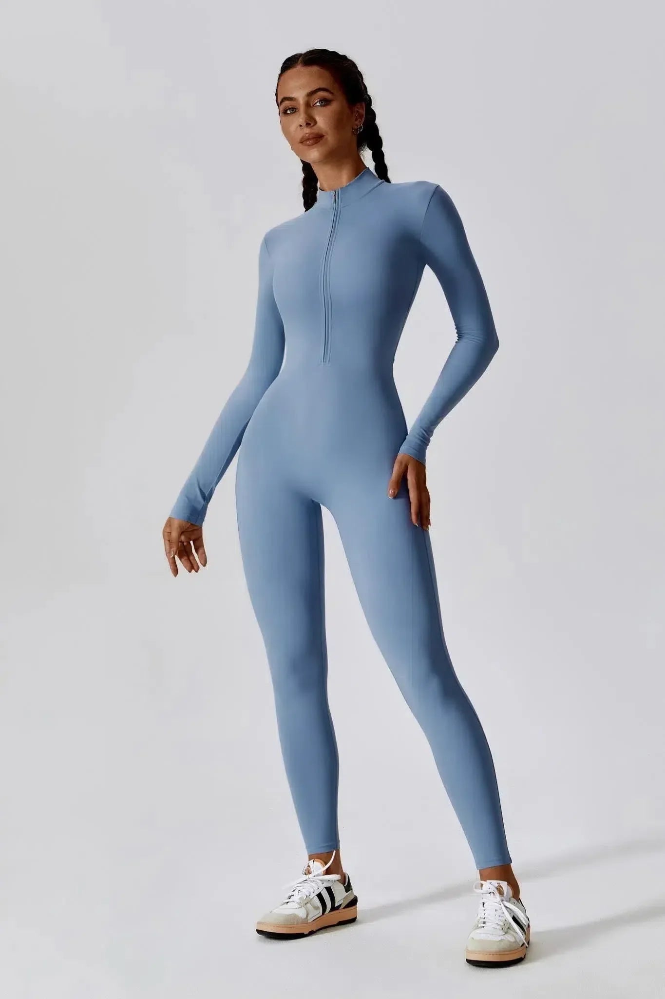 Paola – High-neck zip – Long-sleeve jumpsuit