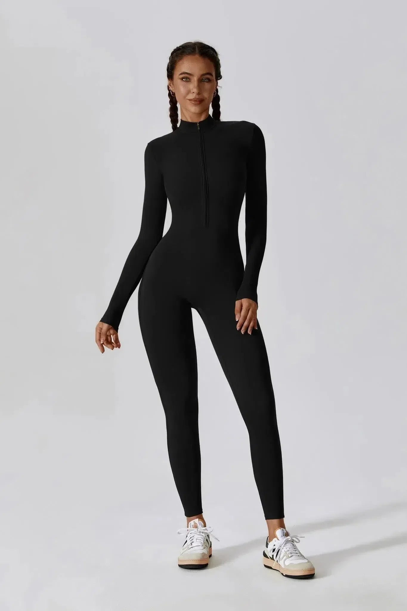 Paola – High-neck zip – Long-sleeve jumpsuit