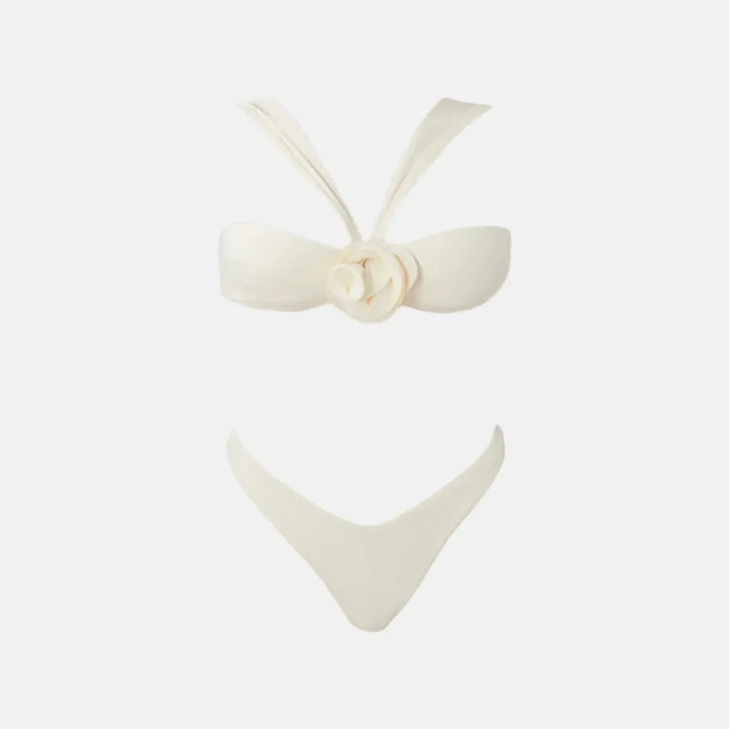 Satie Élégance Set – White – Floral gathered skirt