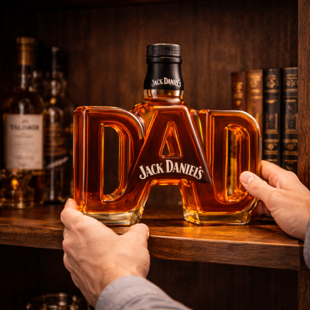 Jack Daniel's Whiskey Bottle - Dad Edition