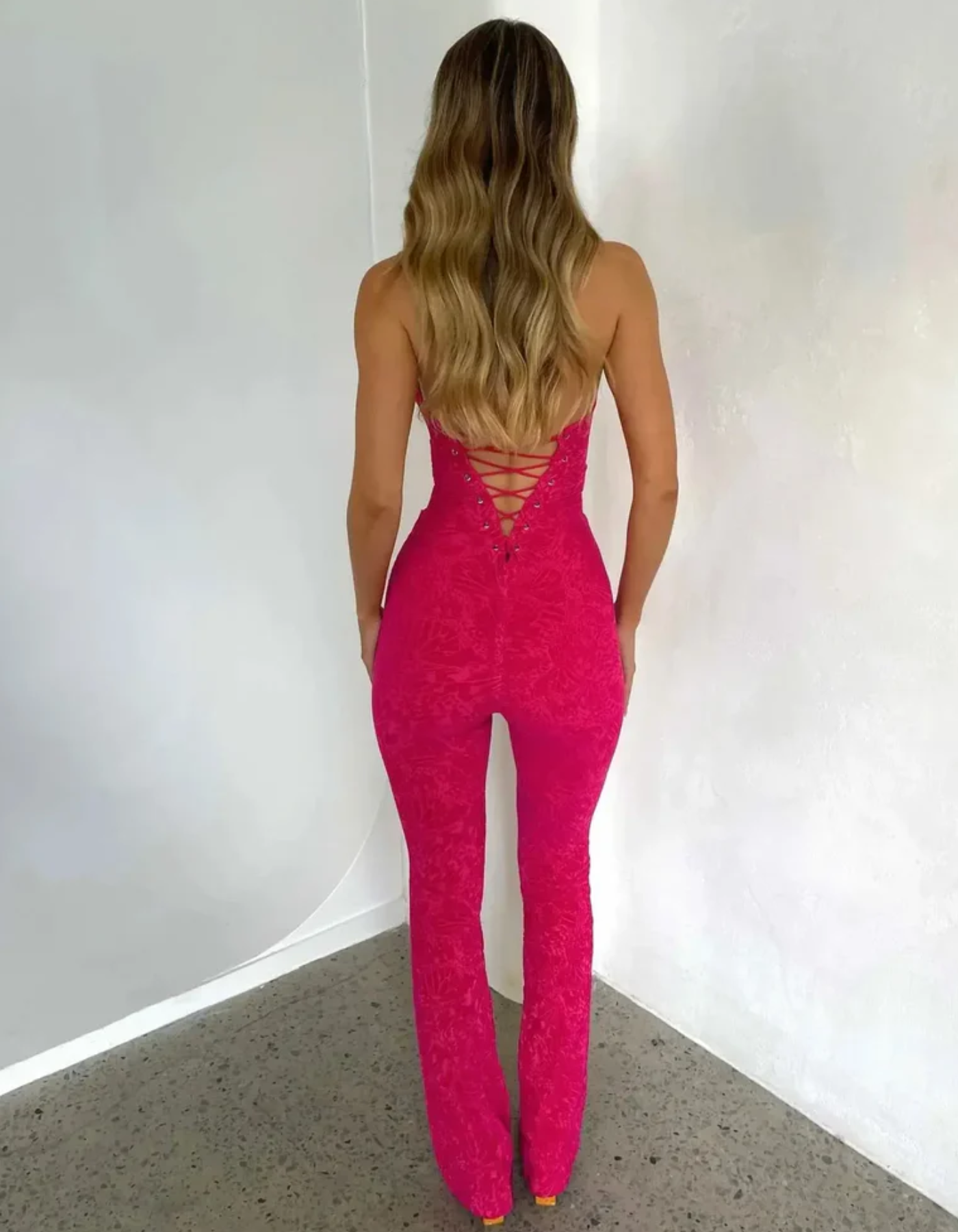 Vittoria – Strappy corset detail – Lace jumpsuit