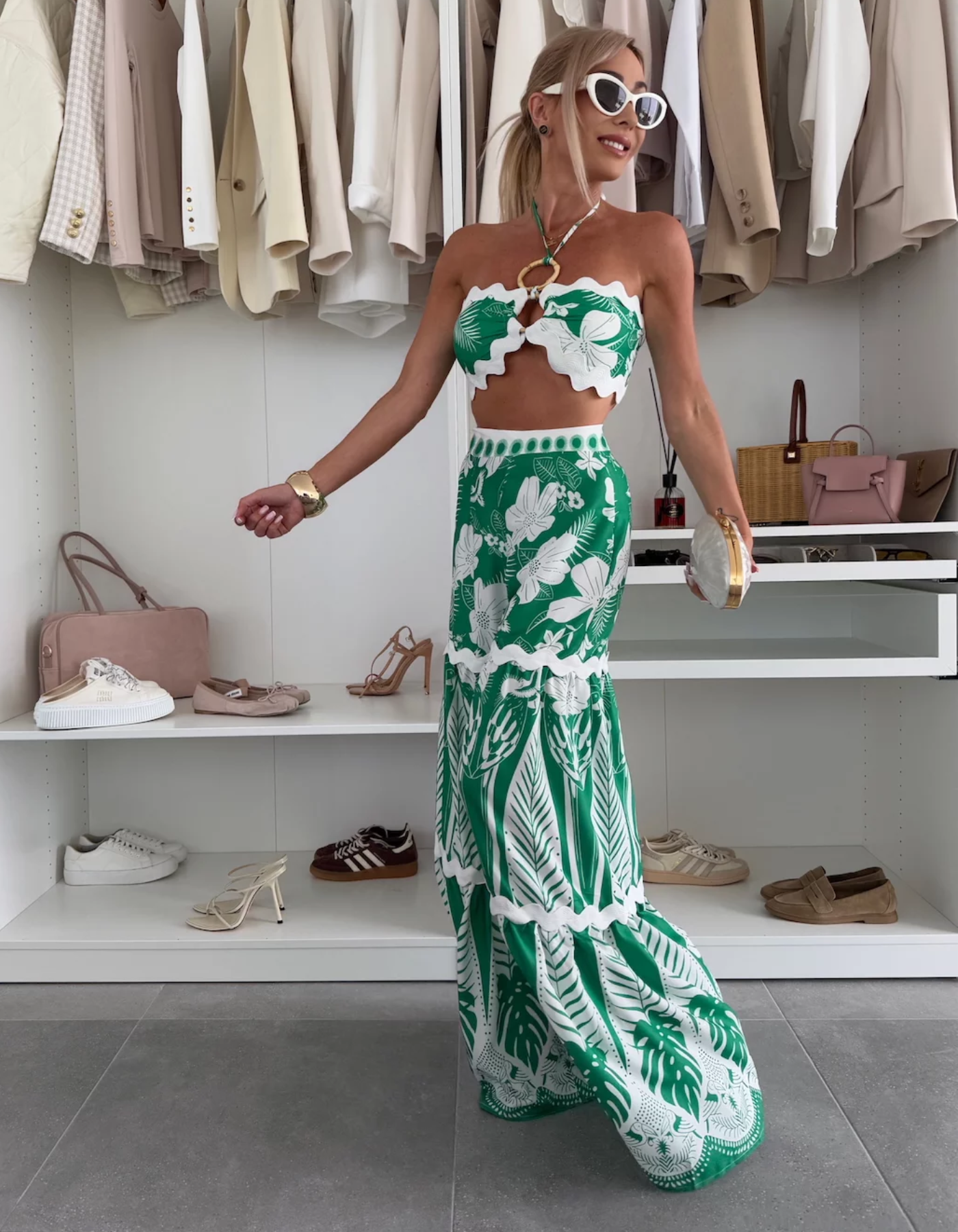 Zafarella – Tropical print flair – Two-piece set