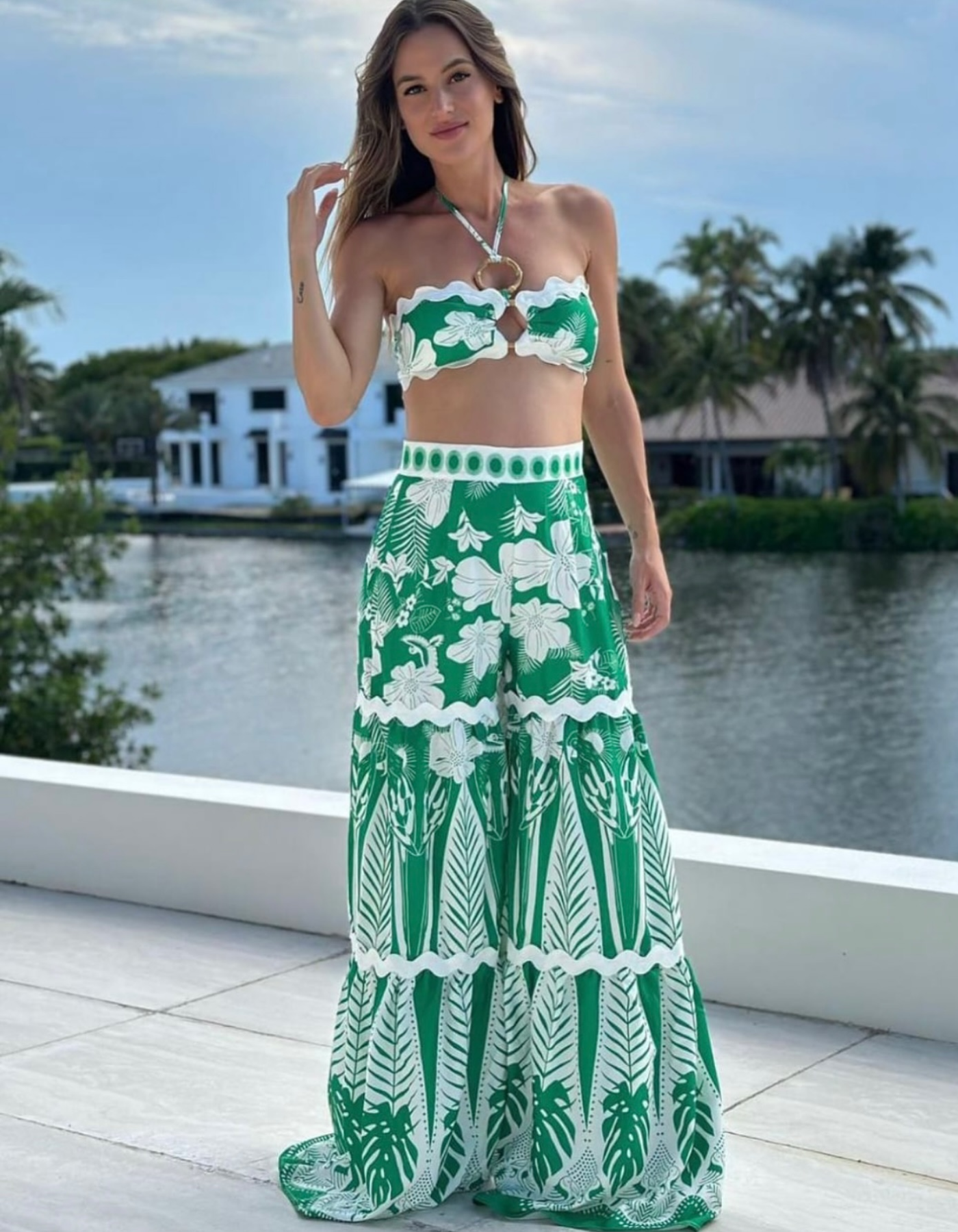 Zafarella – Tropical print flair – Two-piece set