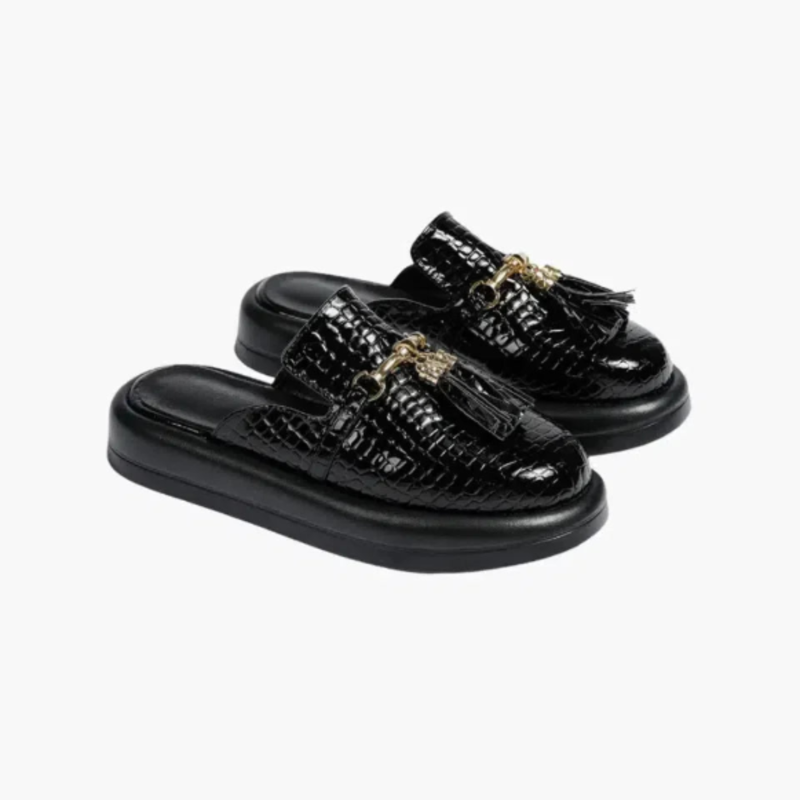 Zéphora – Glossy patent – Leather slides