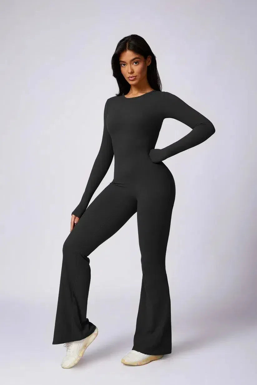 Zorina – Round neckline – Seamless gym jumpsuit