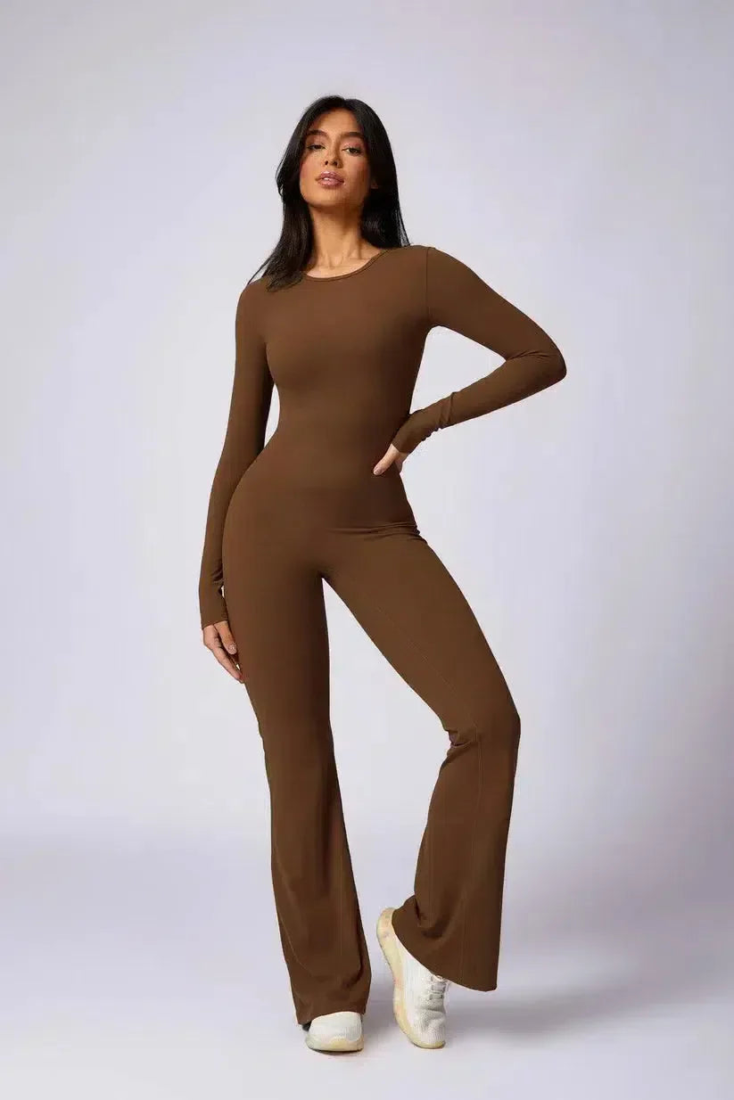 Zorina – Round neckline – Seamless gym jumpsuit