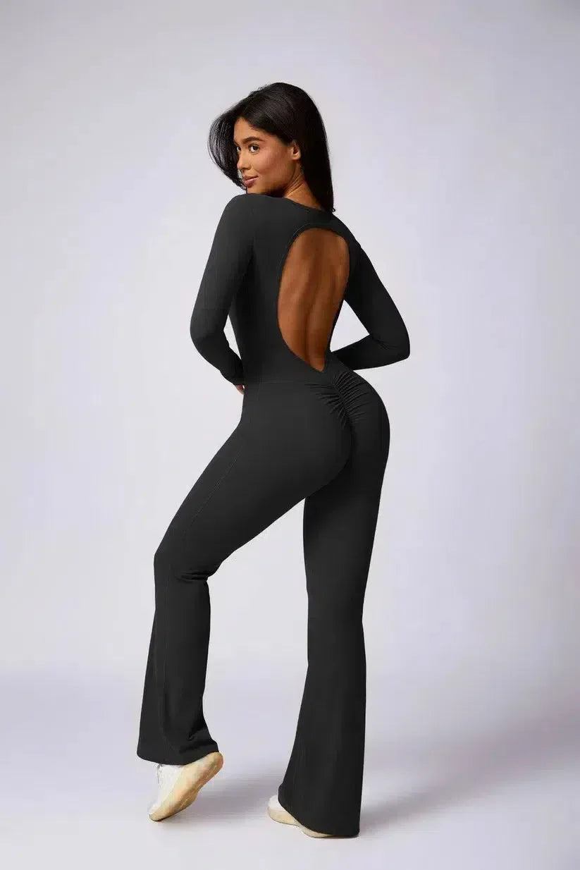 Zorina – Round neckline – Seamless gym jumpsuit