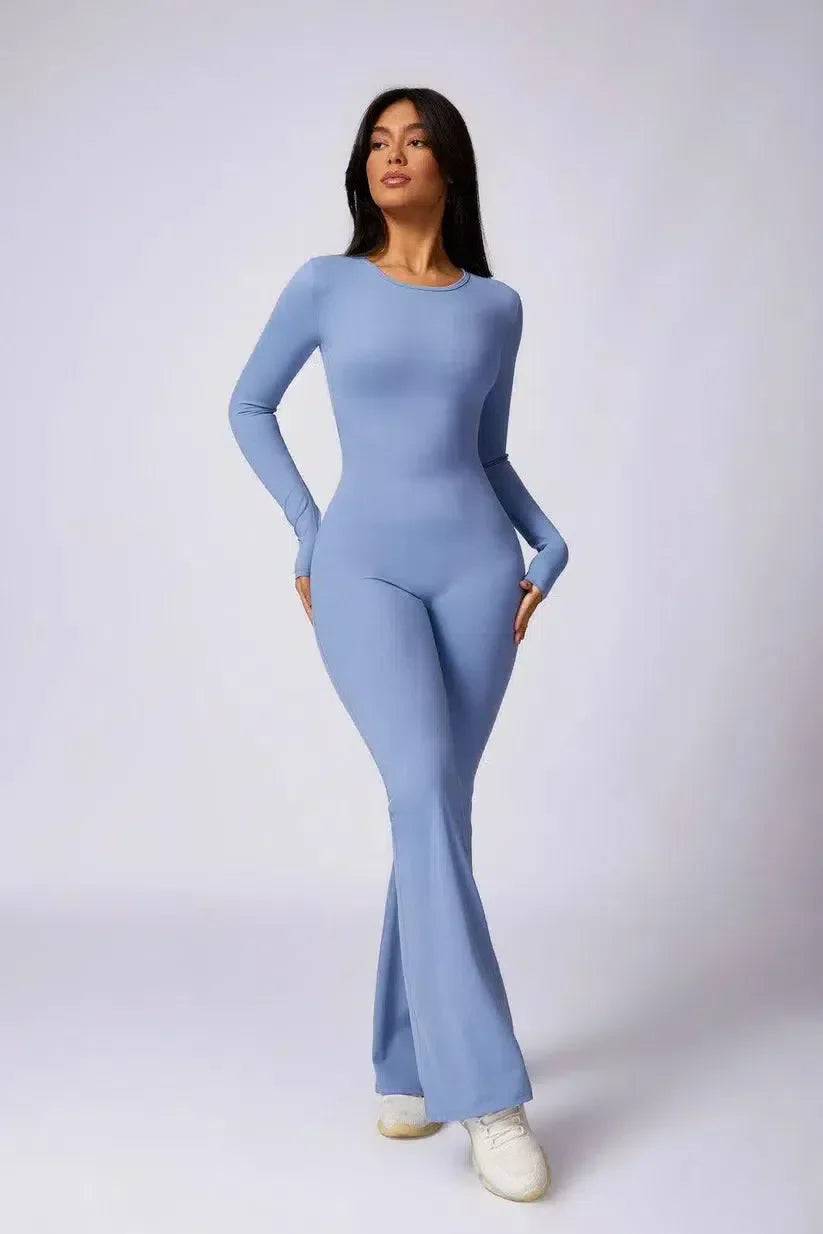 Zorina – Round neckline – Seamless gym jumpsuit