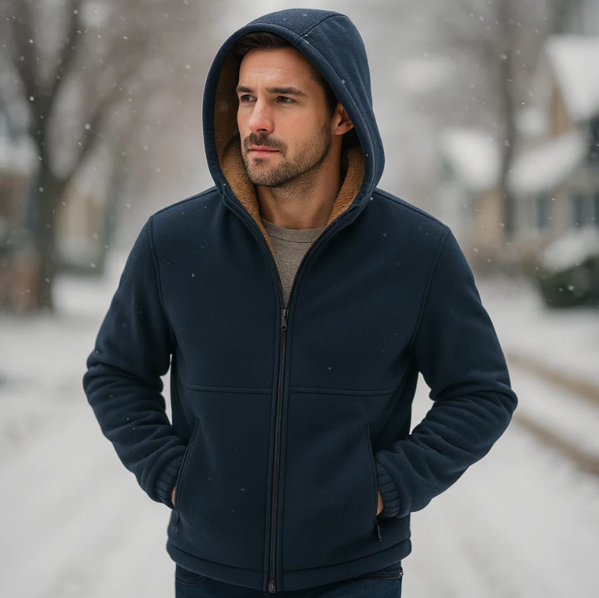 ETHAN HOODED FLEECE JACKET | STYLISH WINTER COMFORT