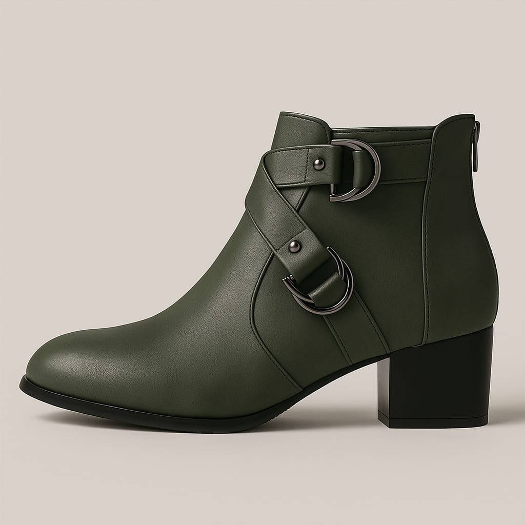 Valara Cross-Buckle Boots