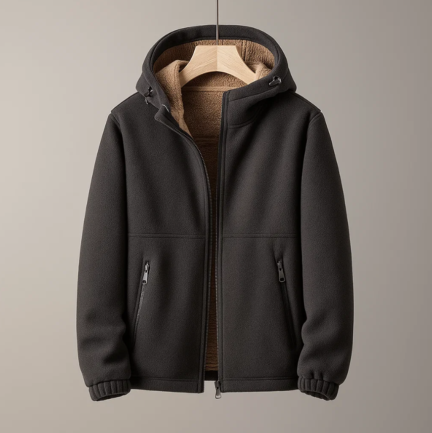 ETHAN HOODED FLEECE JACKET | STYLISH WINTER COMFORT
